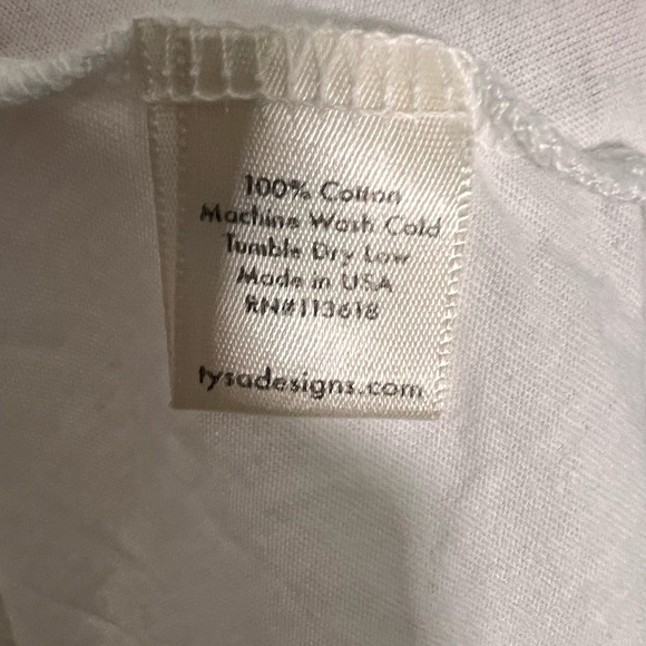 TYSA Long Sleeve White Asymmetrical Y2K Fairy Top - Picture 9 of 9